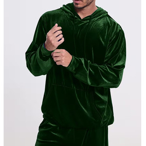 <b>Mens</b> Velour Tracksuits 2 Piece Set Zip Up <b>Velvet</b> Sweatsuits <b>Jacket</b> Pants Outfits - Product Image 2