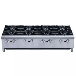 Offres 48 en. (unité non précisée, par exemple, 48 pouces) Plaque chauffante industrielle à gaz NSF à 8 brûleurs ECHP48A, 224 000 BTU, en acier inoxydable - Product Image 1