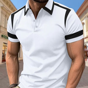 Camiseta Polo de Manga Corta para Hombre, Jersey de Gran Tamaño Informal, Estilo Deportivo de Calle, Ropa de Golf con Estampado, Tops con Botones - Product Image 6