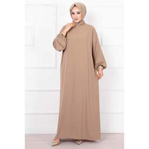 ฮิญาบผ้าคลุมไหล่ชุดสวดมนต์สีเบจ - Product Image 5