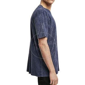 Camiseta para Hombre con Lavado Ácido, 100% Algodón Tejido, Secado Rápido, Transpirable, Logotipo Personalizado, Servicio OEM - Product Image 5