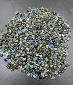 Haute qualité 7x9mm naturel bleu Labradorite lisse poire forme Cabochon Multi Flashy pierres précieuses en vrac pour la fabrication de bijoux en gros - Product Image 2