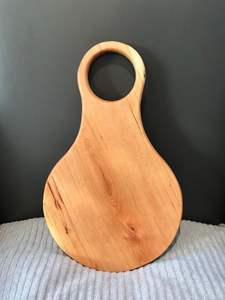 Tabla de cortar de bambú de nogal rectangular elegante con agujero para servir queso frutas aperitivos - Product Image 6