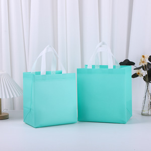 Sac fourre-tout réutilisable personnalisé en non-tissé avec logo, laminage couleur thermosoudé, design 3D et poignées - Product Image 4