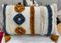Housse de coussin moderne tuftée, brodée à la main, en coton de luxe, fabriquée en Inde, avec volants personnalisables et motifs de dessins animés, lavable, pour la maison