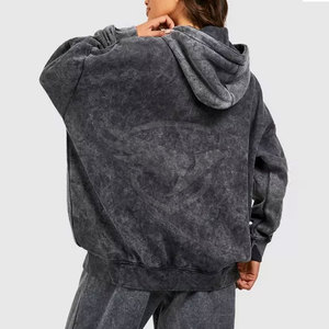 New Trendy Women Clothing Customized Size Hoodies Cotton Polyester Casual Style Acid <b>Wash</b> Hoodies <b>For</b> <b>Sale</b> - Product Image 2