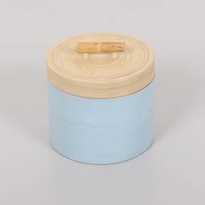 ขวดโหลปั่นไม้ไผ่ทรงกลมพร้อมฝาปิดดีไซน์ตามสั่งและใส่โลโก้ได้ตามต้องการ - Product Image 4