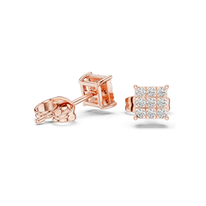 0.18 CT Lab <b>Diamond</b> Stud <b>Earrings</b> VVS-VS EF Clarity 18KT, 14KT, 10KT Gold & 925 Silver Rose, Yellow, White Gold & - Product Image 1