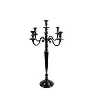 Candelabro Alto de Aluminio con Acabado Plateado, Portavelas de 5 Brazos, Hecho a Mano, Ecológico, Centro de Mesa para Bodas y Hogar - Product Image 3