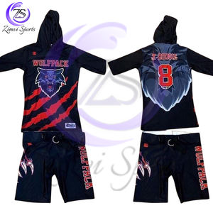 Conjuntos de Sudadera con Capucha y Pantalones Cortos para Hombre, Color Negro, de Alta Calidad, Nueva Tendencia, Buen Proveedor con Logotipo Propio, por Zimvi Sports - Product Image 2