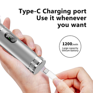 Ponceuse électrique pour pieds en alliage d'aluminium - Double alimentation Type-C/Batterie, outil de <span class=keywords><strong>pédicure</strong></span> pour éliminer les callosités et les peaux mortes - Product Image 6