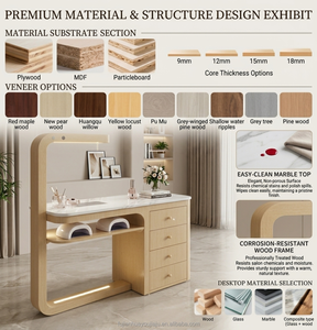 Mobilier de Salon de Manucure Moderne : Fauteuil et Table d'Onglerie Blancs de Luxe avec Lampe - Product Image 3