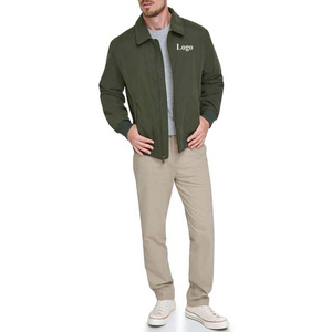 Manteau bomber homme en satin de soie pakistanais, coupe-vent, col montant, personnalisable OEM 2025 - Product Image 4