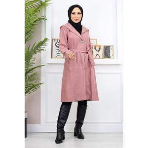 Manteau en laine à capuche pour femme, élégant, avec rembourrage en duvet pour le confort et le style - Product Image 3