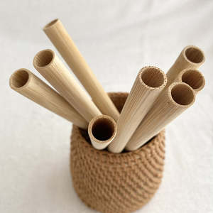 Pajitas de Bambú Talladas Biodegradables, Pajitas de Bambú 100% Naturales y Orgánicas, Pajitas de Fibra con Grabado Láser - Product Image 5