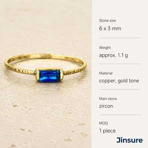 Rectangular Step Cut Bezel Set Geometric Womens Ring Everyday Fashion Jewelry - Product Image 3