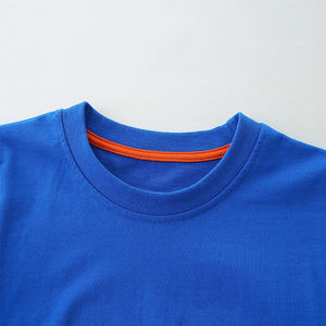 Prendas de vestir Temporada de verano Camiseta para niños Jersey de color azul Traje Transpirable Tela suave Top Camiseta de moda para niños pequeños - Product Image 6