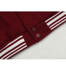 Chaqueta de béisbol de lana de otoño invierno vintage personalizable para hombre estilo casual con decoraciones de patrón de letras bordadas de lana - Product Image 6