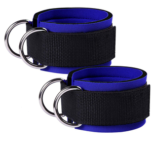 Venta al por mayor mejor Fitness negro correas de tobillo de nylon con relleno de neopreno de alta calidad correas de tobillo de protección de entrenamiento - Product Image 6