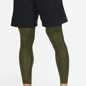 Leggings pour hommes, pantalon de course, de gym et de yoga, respirant, séchage rapide, tissu extensible en spandex/polyester, longueur intégrale, taille élastique, OEM - Product Image 6