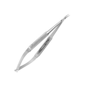 Portaagujas Barraquer de calidad superior curvado sin bloqueo en microcirugía de acero inoxidable aguja fina - Product Image 3