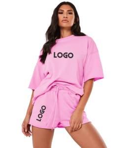 Custom Two Piece Sweatpants Set Women Sweatshirt 2022 Sweatsuits <b>Short</b> Jogger Set 2 Two Piece <b>Shorts</b> Set Women - Product Image 1