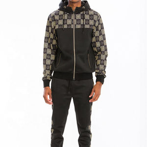 Active 2-Piece Zip Tricot Track Jacket Jogger Pants Set Serigrafía 100% Poliéster Secado rápido Transpirable Fútbol - Product Image 1