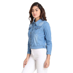 Ventes en gros de vestes en jean pour femmes 2026, manches longues, vêtements décontractés, vestes en jean sur mesure, fabrication au Pakistan, service OEM ODM - Product Image 3