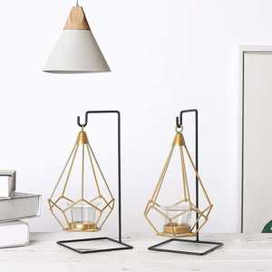 Portavelas de Alambre Metálico, Decoración Contemporánea para el Hogar, Elegante Centro de Mesa para Decoración de Sala de Estar - Product Image 3