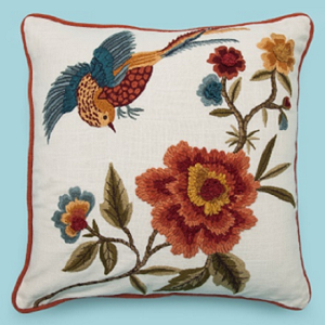 Coussin décoratif unique et coloré avec broderie personnalisée, décoration d'intérieur luxueuse, coussin mignon à fleurs pour le salon - Product Image 1