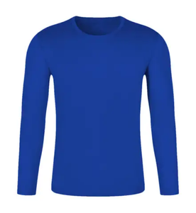 Camiseta Deportiva Casual de Manga Larga para Hombre, 100% Algodón, Secado Rápido, Corte Ajustado, Color Sólido, con Bolsillo, Tejido de Punto - Product Image 4