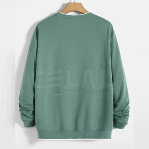 Sudadera de cuello redondo para hombre, de manga larga, con logotipo personalizado, de gran tamaño, precio al por mayor - Product Image 2