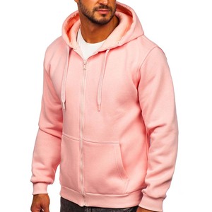 Veste de sport pour homme avec logo personnalisé, fermeture éclair intégrale, poches brodées, capuche, 100% coton molletonné, hiver, écologique - Product Image 1