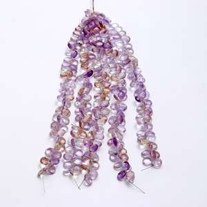 ผู้ขายที่ดีที่สุดธรรมชาติ Ametrine ลูกแพร์ Briolette คุณภาพสูง Ametrine หยดน้ําตาอัญมณีลูกปัด Ametrine หลวมลูกปัดเครื่องประดับสําหรับหัตถกรรม - Product Image 2