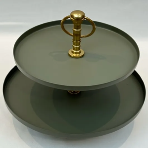 Vente en gros Support à gâteau en aluminium doré avec poignée Outil décoratif pour fête de mariage - Product Image 6