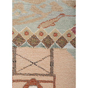 Alfombra Manchaha Azul de Lana y Seda de Bambú Anudada a Mano, Abstracta, para el Hogar, Pasillo, Rectangular, 10 mm de Grosor - Modelo Les-2703, Alfombras Jaipur US - Product Image 3