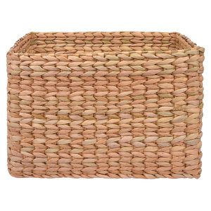 High Quality Vietnam Water Hyacinth Natural Woven Storage <b>Baskets</b> with Handles Foldable <b>Square</b> Woven Nesting <b>Basket</b> FAD3-1 - Product Image 2