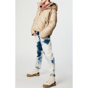 Custom Contrast Quilted <b>Womens</b> <b>Plus</b> <b>Size</b> Padded <b>Coats</b> Bubble Puffer Hooded <b>Winter</b> Jacket Breathable and Warm - Product Image 4