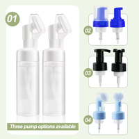 Vente en gros de bouteilles moussantes en plastique PET personnalisées 100ml 150ml 200ml bouteille en mousse avec pompe à mousse nettoyant pour le visage rechargeable articles chauds
