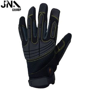 Gants de mécanicien en cuir synthétique PVC orange Gants de sécurité de travail lourds confortables Anti-dérapant Waterpoof pour la construction extérieure - Product Image 3