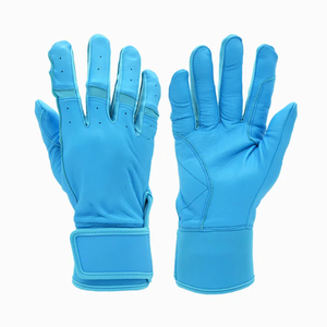Guantes de Bateo de Béisbol de Cuero Cabretta Azul Cielo con Logotipo Personalizado, Guantes de Bateo de Softbol Profesionales con Agarre Suave, Venta al Por Mayor para Hombres - Product Image 1