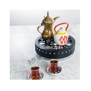 Metal And <b>Wood</b> Dallah Heater Superior Quality Kitchen Dallah Heater Square Shape Customized Size <b>Tea</b> Pot Heater - Product Image 2