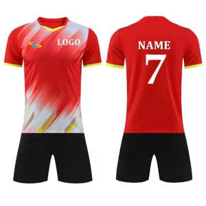 Uniforme de football à manches courtes léger, couleur et taille personnalisées, respirant, meilleur design, 100% polyester, haute qualité, fabriqué en usine - Product Image 6