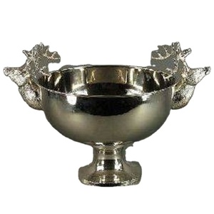 Cubo de vino antiguo niquelado con mango de ciervo, Color oscuro, venta al por mayor, últimos cubos a la venta, suministros de accesorios para Bar - Product Image 1