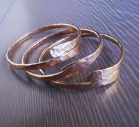 Bracelet en cuivre pur fait main, ajustable, style vintage, bijou énergétique de guérison pour hommes et femmes, artisanat métallique