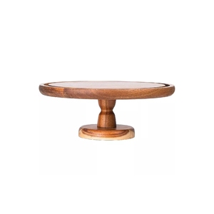 Luxe 11 pouces rond rustique mariage décor bois gâteau support ferme Table décor bois Riser ferme gâteau support - Product Image 1