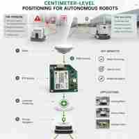 Module GNSS RTK multibandes ZED-F9P-04B avec précision au centimètre près pour la robotique aérienne et les levés topographiques