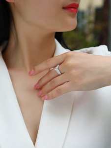 แหวนแต่งงานหรูหรา แหวนมอสซาไนต์ทันสมัย แหวนมงกุฎราชินีสำหรับผู้หญิง แหวนมงกุฎเจ้าหญิง แหวนเงินแท้ 925 - Product Image 4