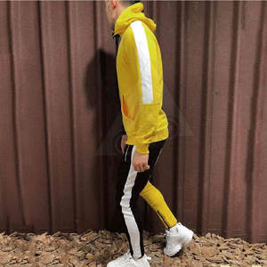 Ropa deportiva de entrenamiento de manga larga informal para hombre más vendida, conjunto de dos piezas con logotipo personalizado, pantalones activos para adultos - Product Image 4