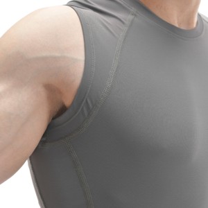Wholesale Printed Men's Gym t shirt Quick Dry <b>Compression</b> Shirt <b>Base</b> <b>layer</b> Bodybuilding Training Sleeveless <b>Compression</b> Shirt - Product Image 4